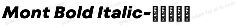 Mont Bold Italic字体转换